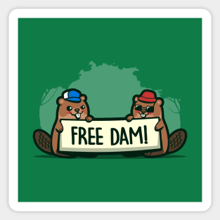 Cute Funny Kawaii Beaver Original Clever Freedom Protest Gift For Beaver Lovers Sticker